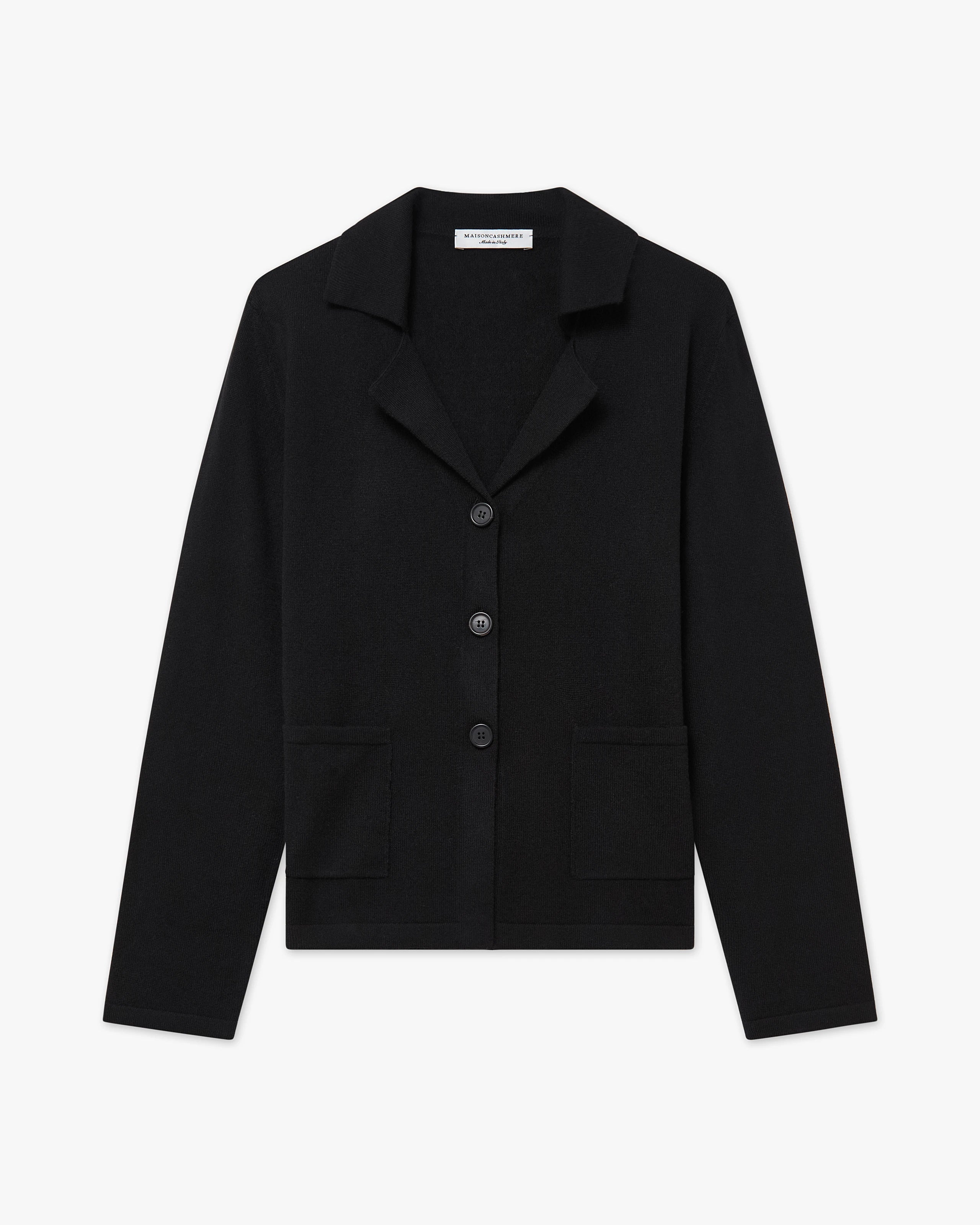 Siena Knit Blazer - Black Merino / Cashmere