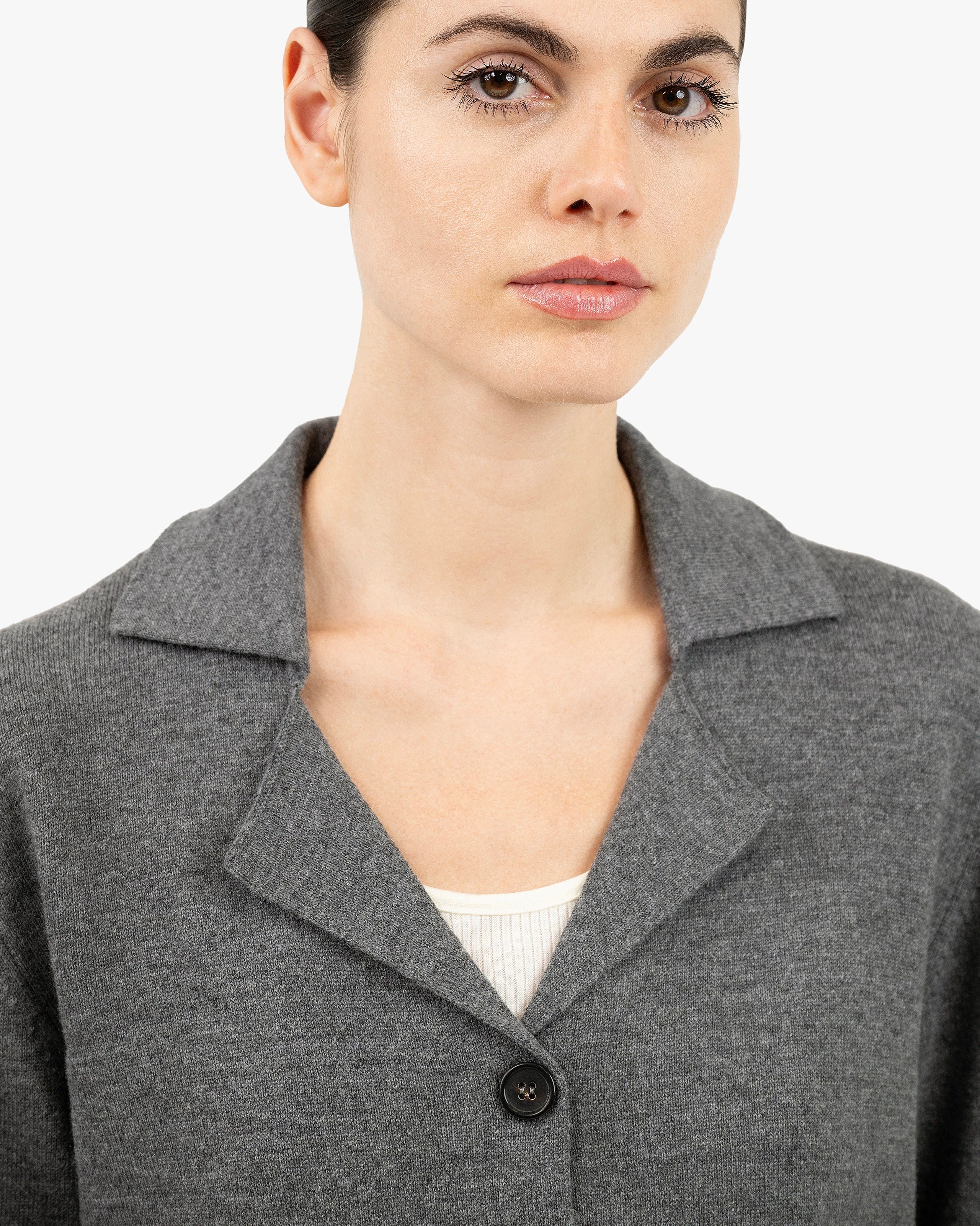Siena Knit Blazer - Medium Grey Merino / Cashmere
