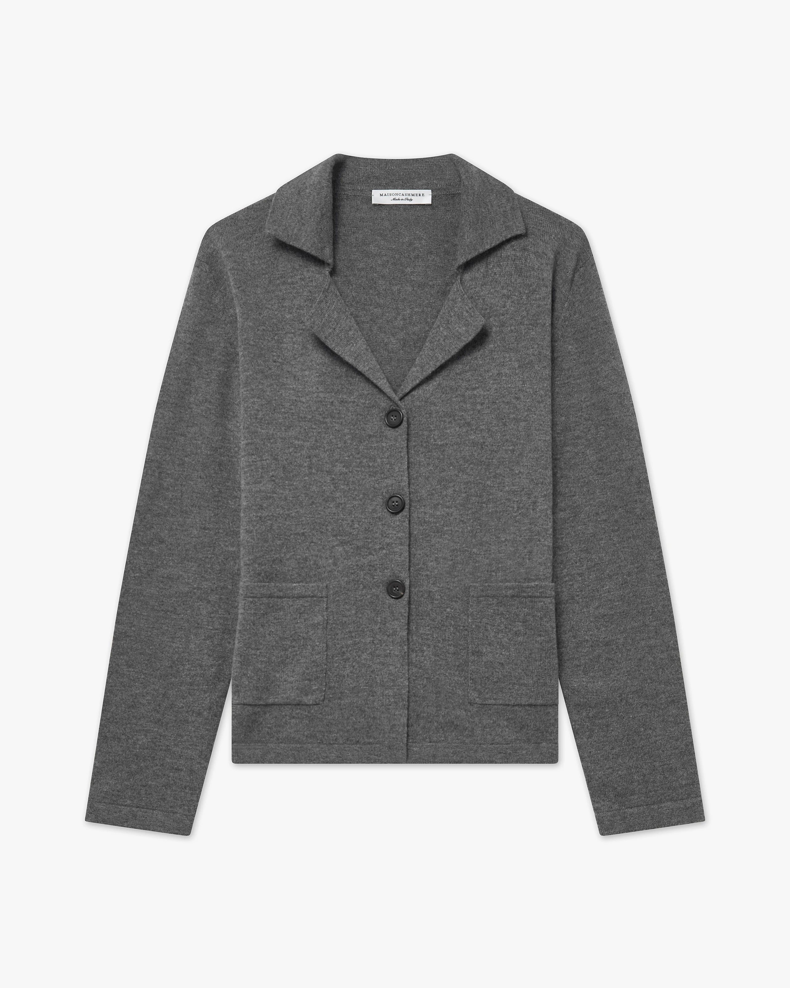 Siena Knit Blazer - Medium Grey Merino / Cashmere