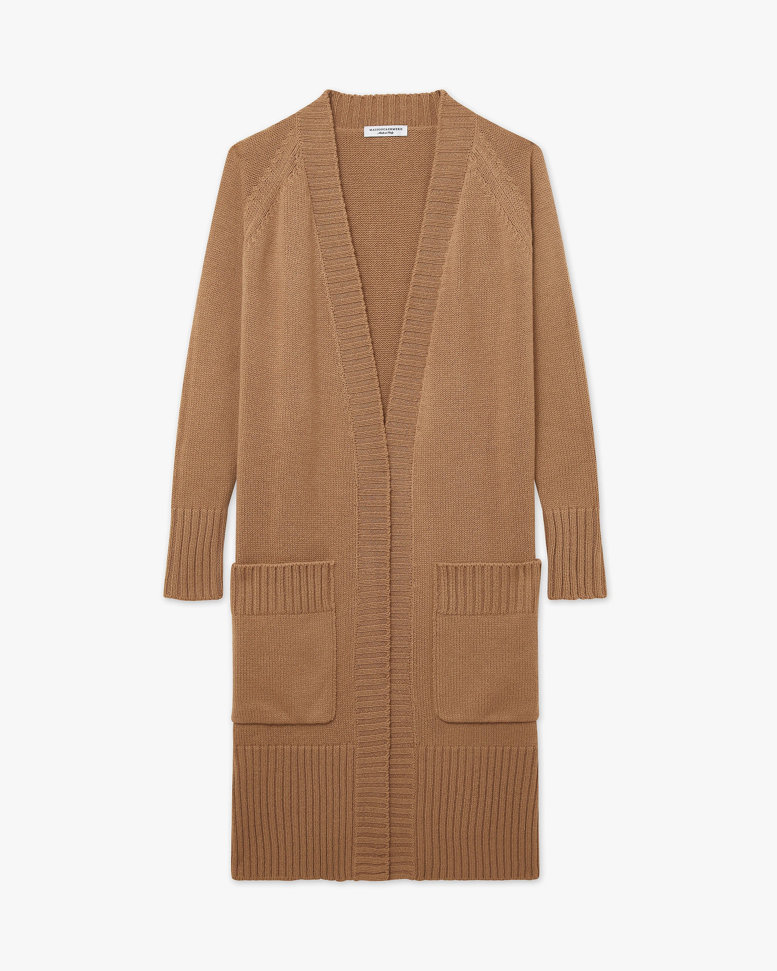 Women's Dalmar Wool-Cashmere Cardigan - Camel | MaisonCashmere