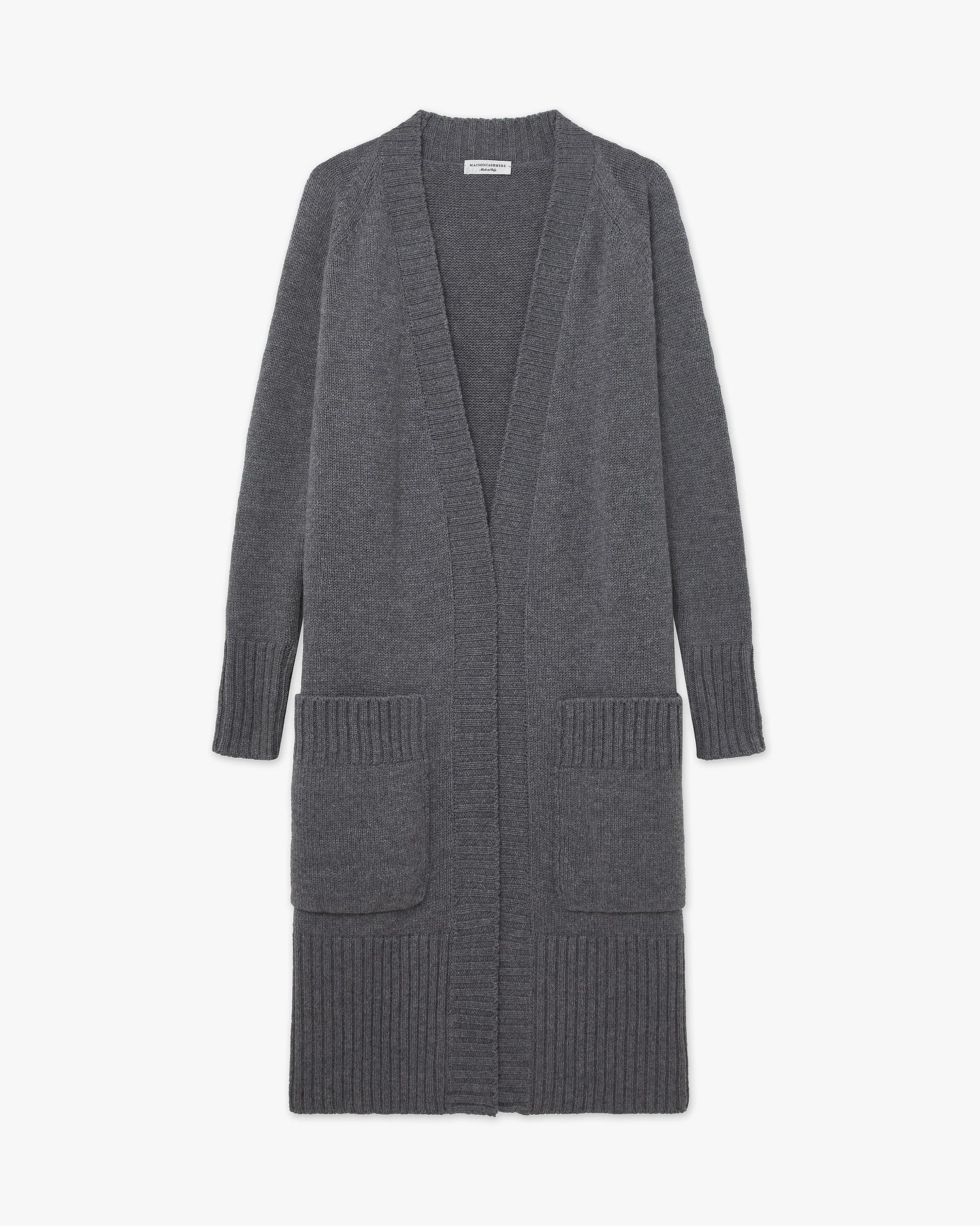 Dalmar Long Cardigan - Medium Grey Merino / Cashmere
