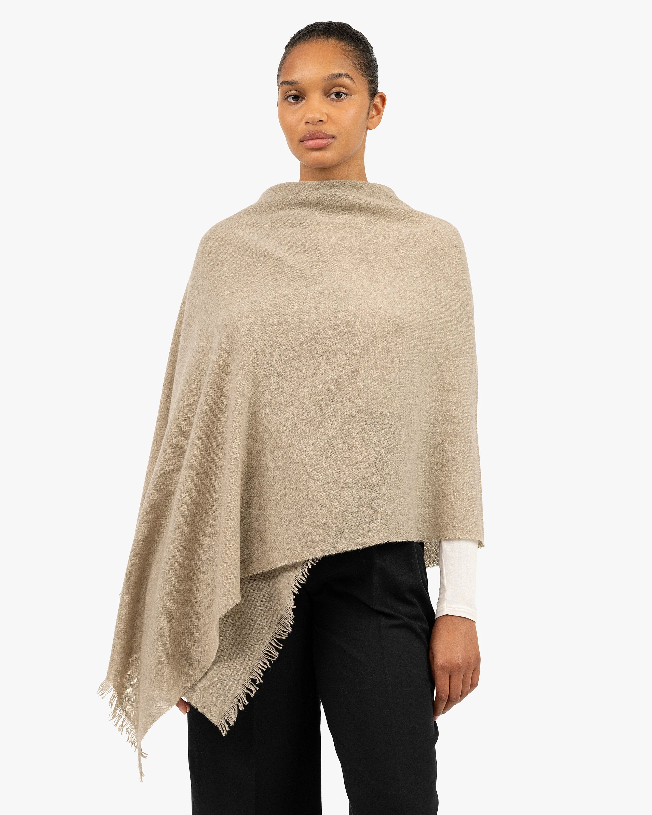 Bolgheri Wrap - Beige Cashmere
