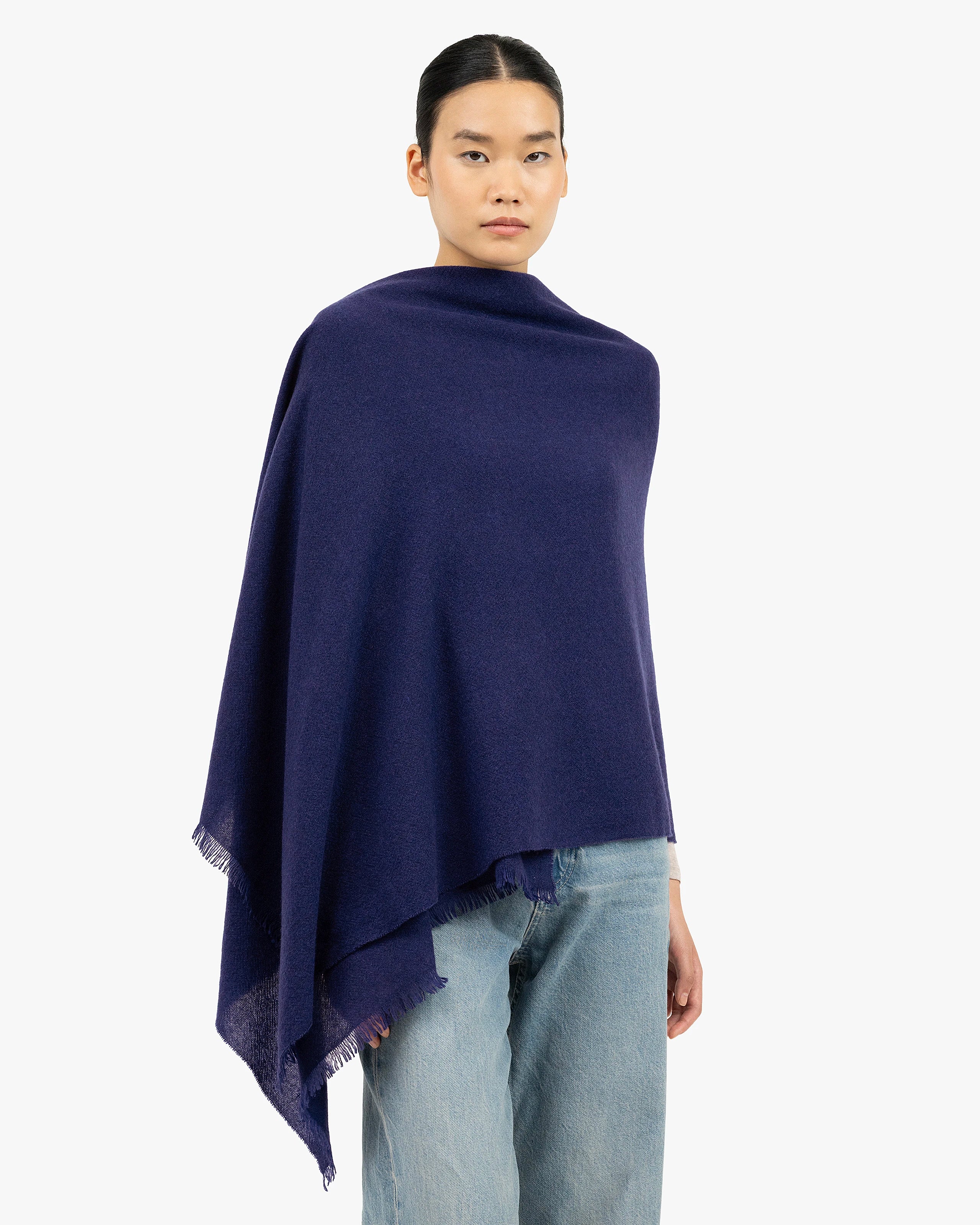 Bolgheri Wrap - Blue Cashmere