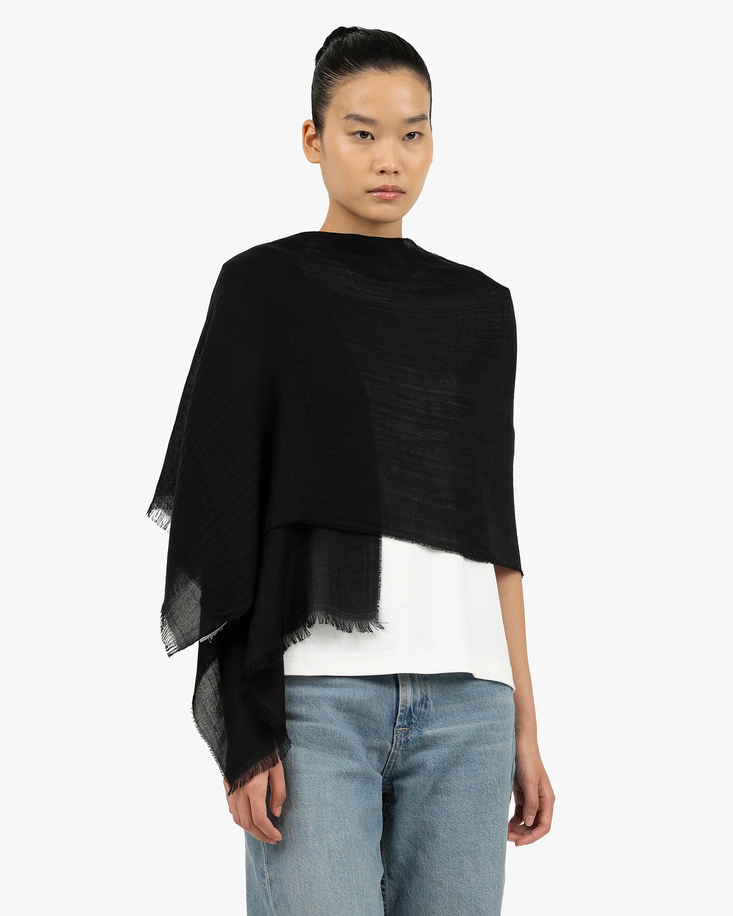 Positano Wrap - Black Cashmere / Seta