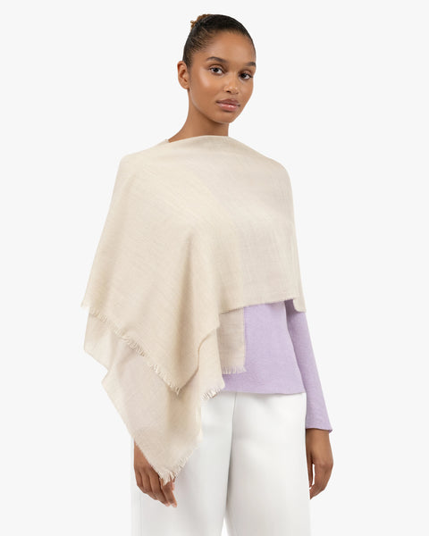 Positano Cashmere-Silk Wrap - Beige | MaisonCashmere