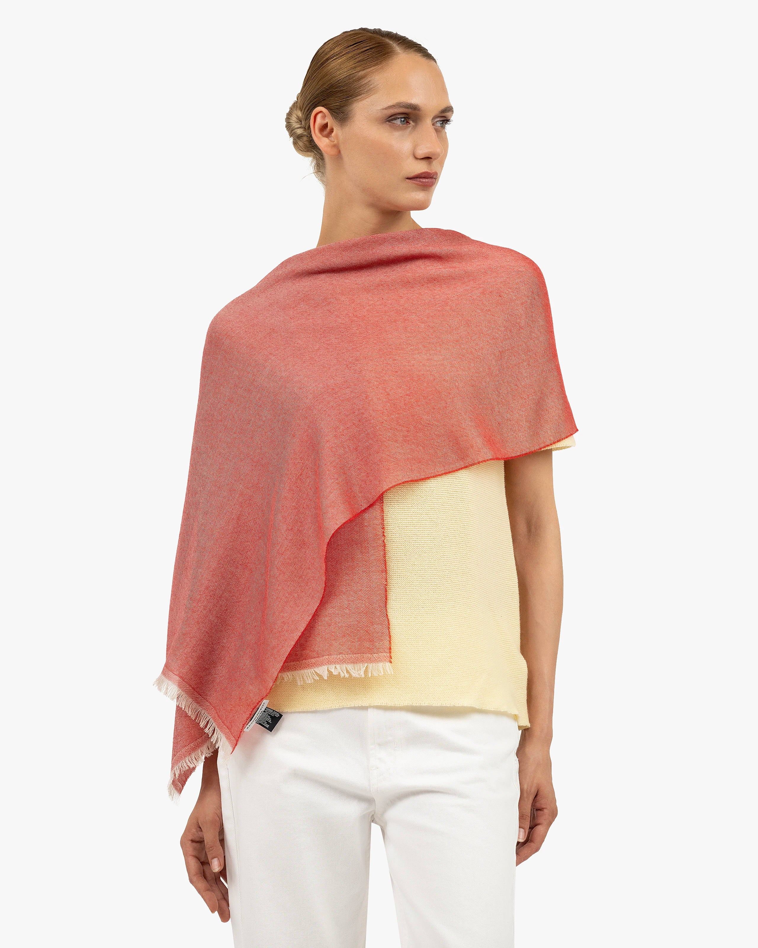 Positano Wrap - Red Cashmere / Seta
