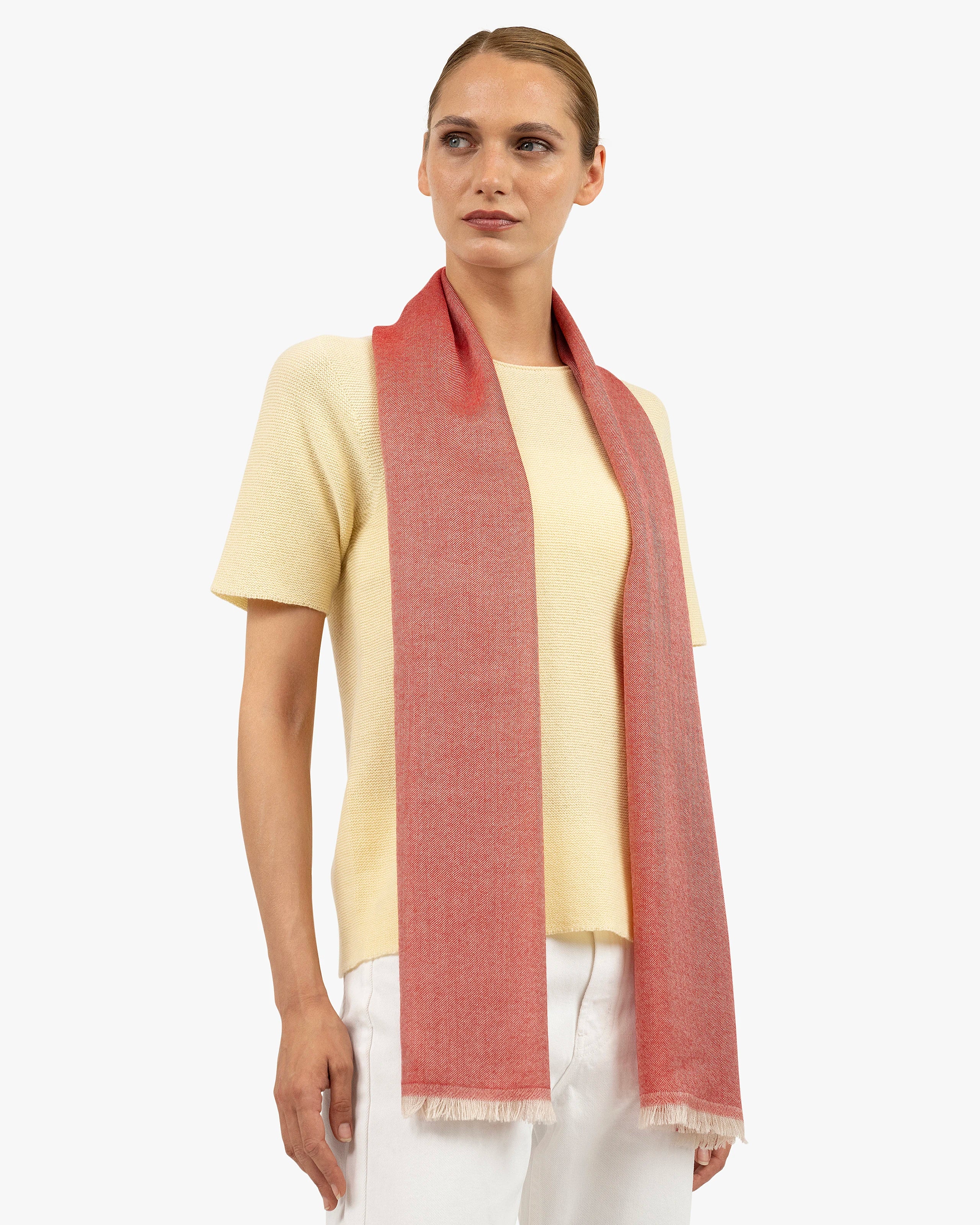 Positano Wrap - Red Cashmere / Seta